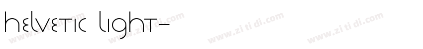 Helvetic Light字体转换